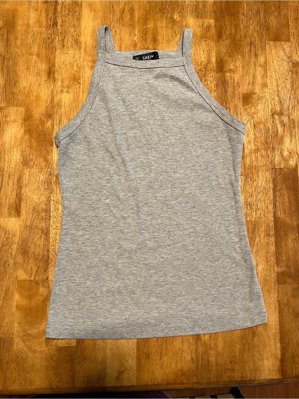 Grey High Neck Tank Top